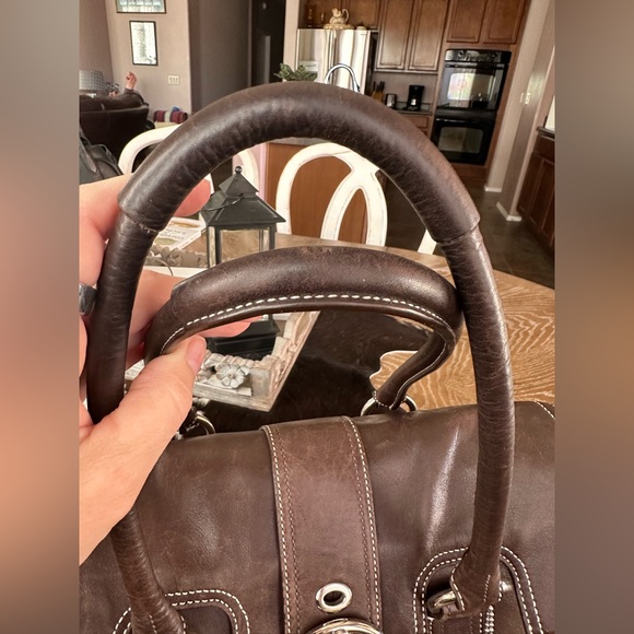 Vintage Brown Leather Coach Bag - Picture 5 of 7
